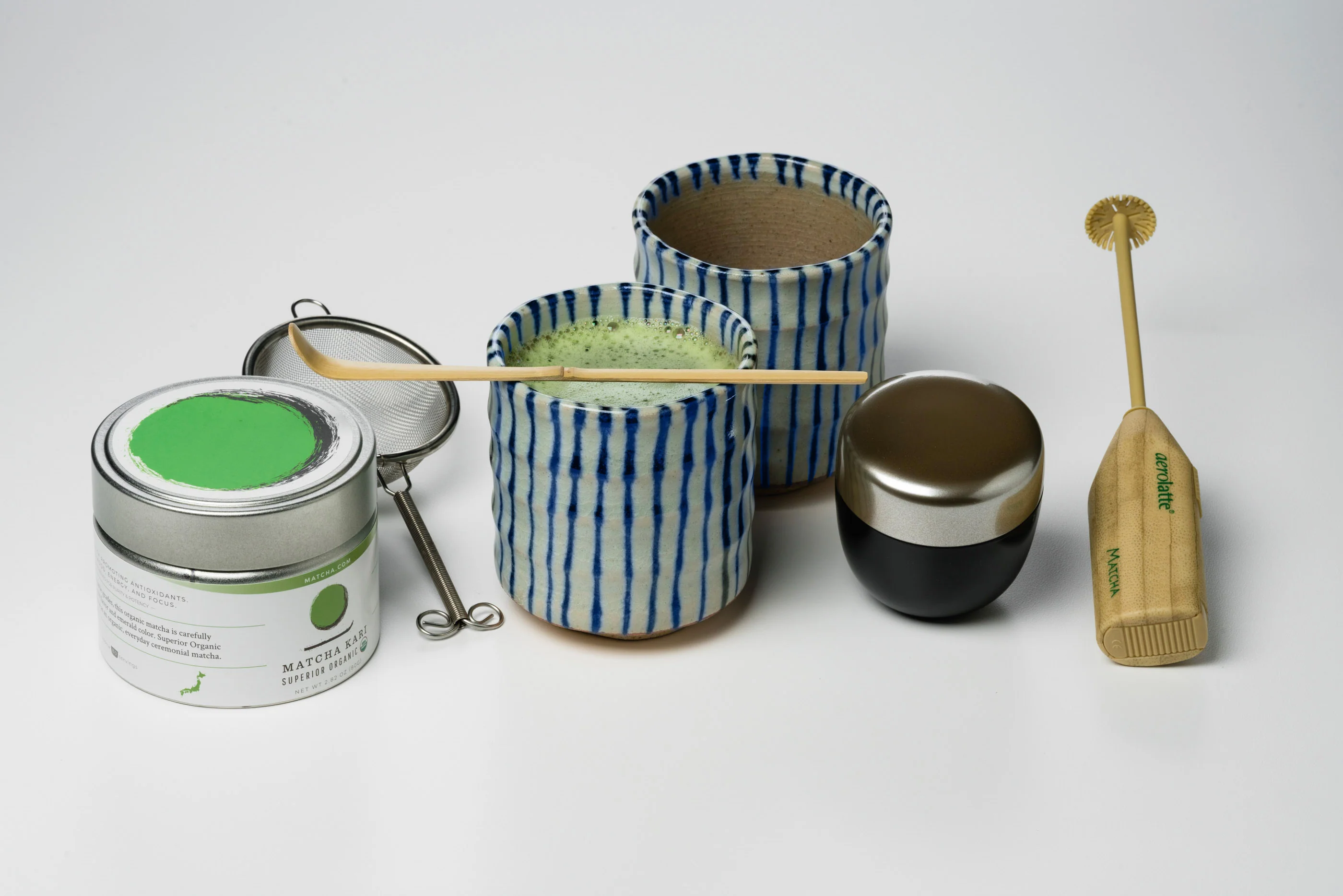 2-Person Matcha Kit | Organic Ceremonial Matcha Set with Japanese Tools - Image 3