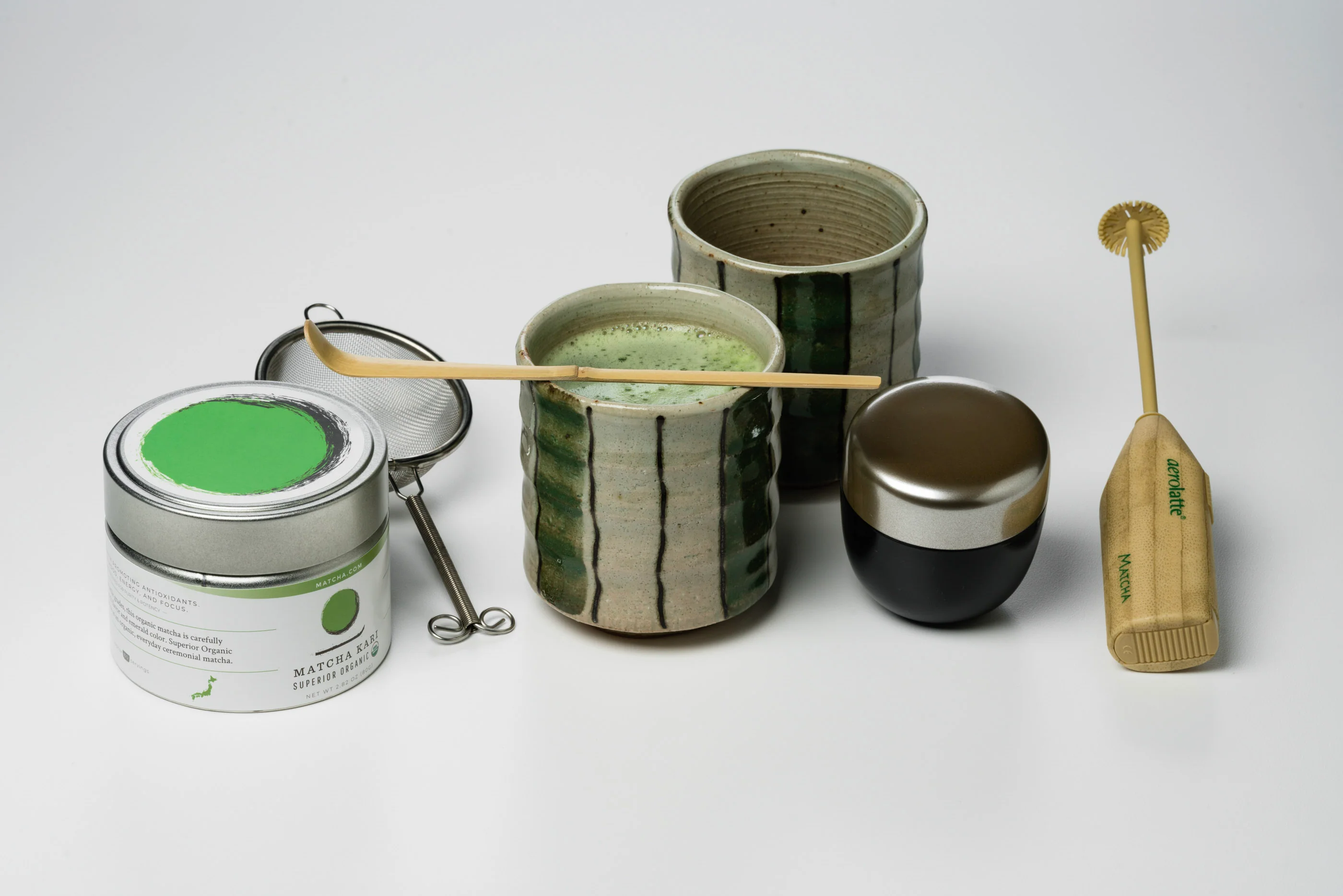 2-Person Matcha Kit | Organic Ceremonial Matcha Set with Japanese Tools - Image 4