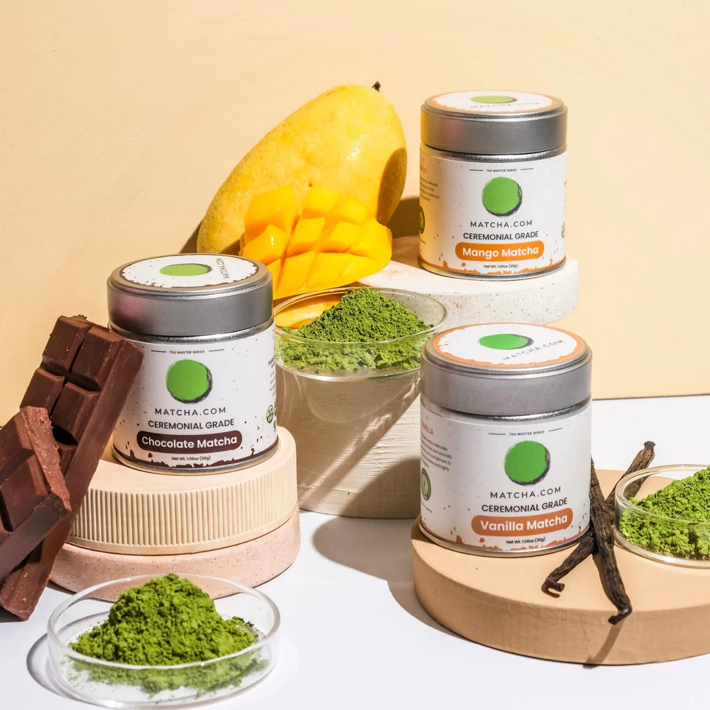Flavored Matcha, Organic Ceremonial Matcha Flavors (Chocolate / Vanilla) - Image 2